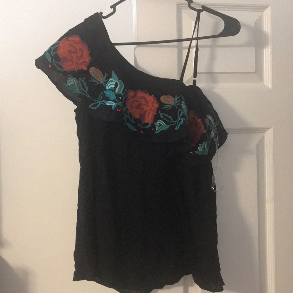 Black Floral Top